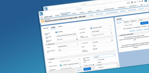 Screenshot einer webbasierten Benutzeroberfläche zur Angebotserstellung mit mehreren Formularfeldern, Reitern und Eingabemöglichkeiten für Produktdetails und Preise.